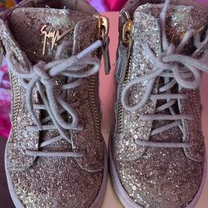 Gold toddler Giuseppe sneakers